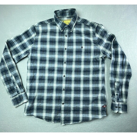 Barbour International Steve McQueen Shirt Mens Small Plaid Slim Fit - Picture 1 of 11